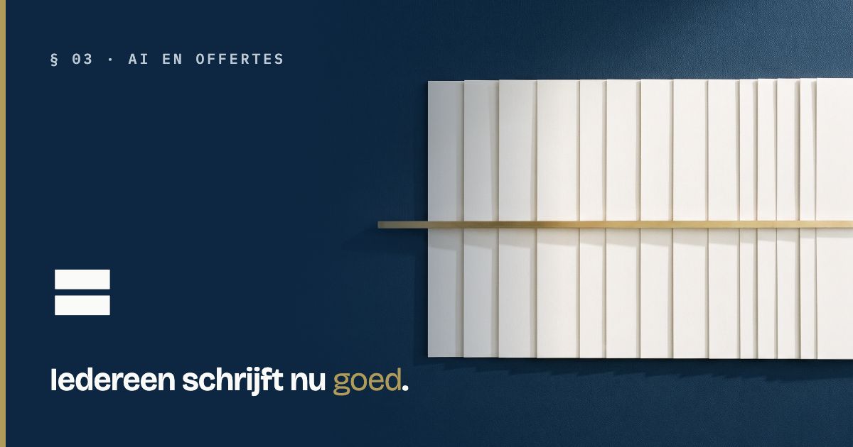 De AI-paradox: iedereen schrijft betere offertes — en toch wint bijna niemand vaker
